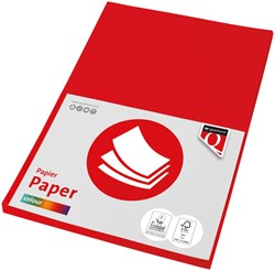 Papier copieur Quantore Colour A4 120g rouge vif 100 feuilles 100 Vel