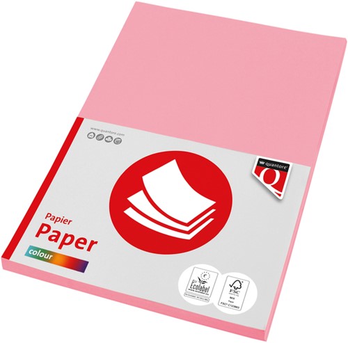 Papier copieur Quantore Colour A4 120g rose 100 feuilles 100 Vel