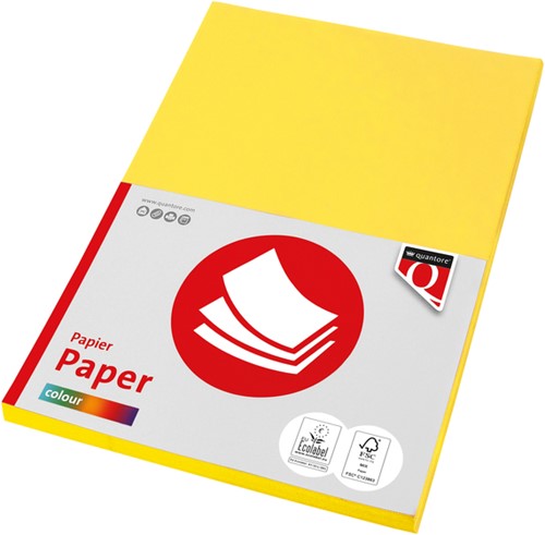Kopieerpapier Quantore Col-100 A4 120gr geel 100 Vel