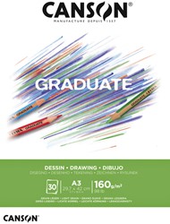Bloc à dessin Canson Graduate Dessin A3 30 feuilles 160g blanc 1 Stuk
