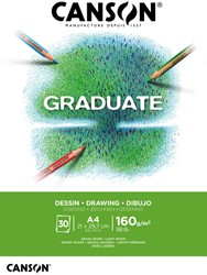 Bloc à dessin Canson Graduate Dessin A4 30 feuilles 160g blanc 1 Stuk