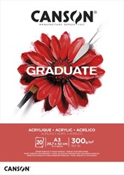 Bloc peinture Huile & Acrylique Canson Graduate A3 20 feuilles 290g blanc 1 Stuk