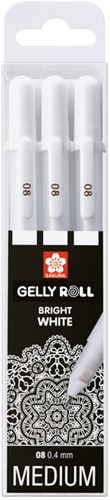 Feutre gel Sakura Gelly Roll Classic 08 set 3 pièces blanc 3 Set-2