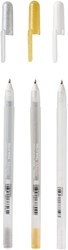 Stylo gel Sakura Gelly Roll The Favourites set 3 couleurs or-argent-blanc 3 Stuk