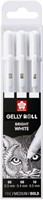 Stylo gel Sakura Roll Classic set 3 largeurs blanc 3 Stuk-2