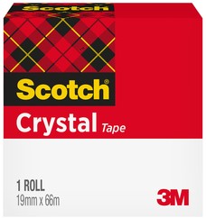 Plakband Scotch Crystal 600 19mmx66m transparant 1 Stuk