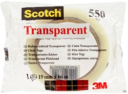 Ruban adhésif Scotch 550 66mx19mm transparent 1 Stuk