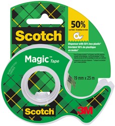 Ruban adhésif Scotch Magic 810 19mmx25m invisible + dérouleur 1 Stuk