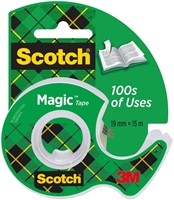 Ruban adhésif Scotch Magic 810 15mx19mm invisible + dévidoir 1 Stuk