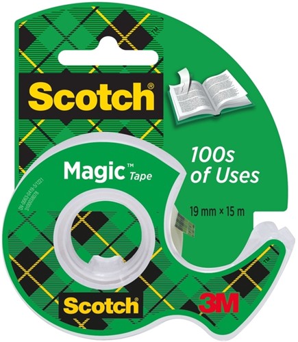 Ruban adhésif Scotch Magic 810 15mx19mm invisible + dévidoir 1 Stuk