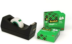 Dévidoir Scotch C8 noir + 4 rouleaux Magic 33mx19mm 1 Set