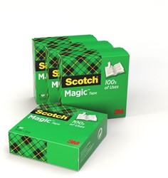 Ruban adhésif Scotch Magic 810 19mmx33m invisible 4 rouleaux 4 Stuk