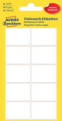 Etiket Avery 3078 38x29mm wit 40st 5 Vel