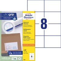 Etiquette Avery 3427 105x74mm blanc 800 pièces 100 Vel-2