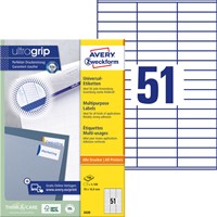 Etiquette Avery 3420 70x16,9mm blanc 5100 pièces 100 Vel-2