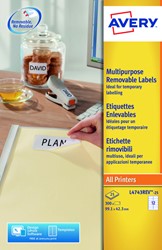 Etiquette Avery amovible L4743REV-25 99,1x42,3mm 300 pièces 25 Vel
