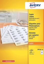 Etiquette Avery DP246-100 70x36mm 2400 pièces 100 Vel