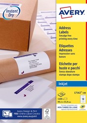 Etiket Avery J8162-100 99.1x33.9mm wit 1600st 100 Vel