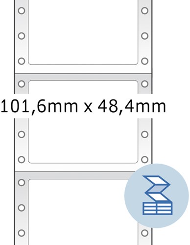 Etiquette HERMA 8163 101,6x48,4mm 1 rangée blanc 2000 pièces 2000 etiket-2