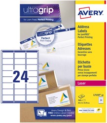 Etiquette Avery L7159-40 63,5x33,9mm blanc 960 pièces 40 Vel