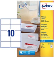 Etiket Avery J8173-25 99.1x57mm wit 250st 25 Vel-2