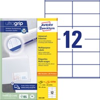 Etiquette Avery 3424-200 105x48mm blanc 2400 pièces 200 Vel-2