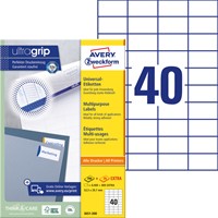 Etiket Avery 3651 52.5x29.7mm wit 8000st 200 Vel-2