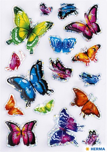 Etiket HERMA 15515 vlinder 3D vleugeleffect 1 Vel