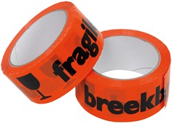 Ruban d'avertissement IEZZY "Fragile" 50mmx66m orange/noir 1 Rol