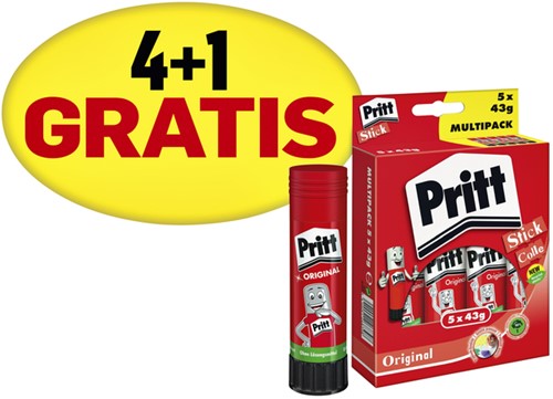 Lijmstift Pritt Stick Original 43gr promo 4+1 5 Stuk