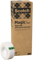 Ruban adhésif Scotch Magic 900 19mmx33m invisible mat 9 rouleaux 9 Stuk