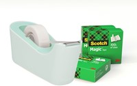 Plakbandhouder Scotch C18 mint + 4rol tape 1 Stuk