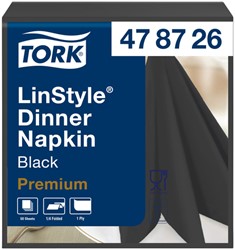 Serviette Tork LinStyle Premium 478726 Pli 1/4 1 ép 390x390mm noir 50 pièces 50 Vel