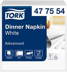 Serviette Tork Advanced 2 ép pli 1/8 395x390mm blanc 150 pièces 150 Vel