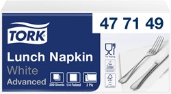 Serviette Tork Advanced 477149 2 épaisseurs pli 1/4 328x325mm blanc 200 pièces 200 Vel