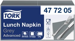 Serviette Tork Advanced 477205 2 épaisseurs pli 1/4 328x325mm gris 200 pièces 200 Vel