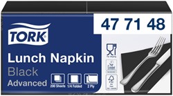 Serviette Tork Advanced 477148 2 épaisseurs pli 1/4 328x325mm noir 200 pièces 200 Vel