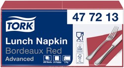 Serviette Tork Advanced 477213 2 épaisseurs Pli 1/4 328x325mm bordeaux 200 pièces 200 Vel