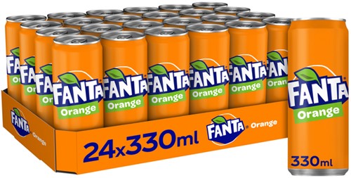 Frisdrank Fanta orange blik 330ml 330 Milliliter-2