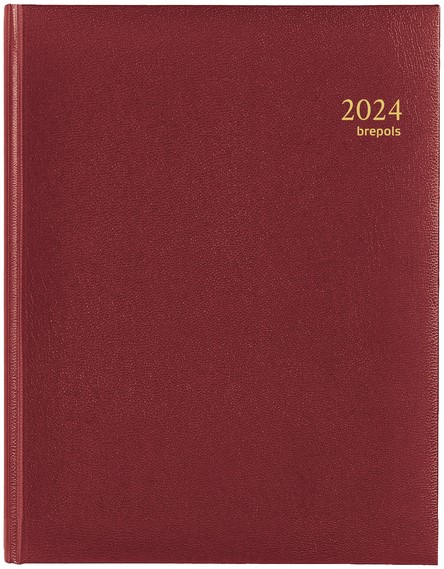 Agenda 2024 Brepols Timing 7 jours/2 pages bordeaux 1 Stuk bij Bonnet  Office Supplies