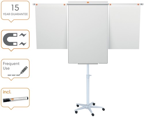 Chevalet de conférence Nobo Mobile acier bras coulissants 1 Stuk-5