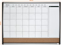 Tableau mixte Planning magnétique/liège Nobo 58,5x43cm incurvé 1 Stuk-2