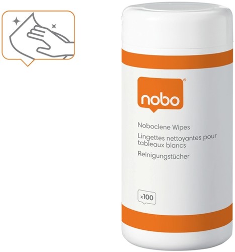 Lingettes Nobo pour tableau blanc pot de 100 pièces 100 Stuk-3