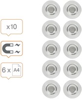 Glasbordmagneet Nobo extra sterk 32mm 10 Stuk-3