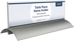 Porte-nom de table Europel 61x210mm acryl et aluminium 1 Stuk