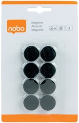 Aimant Nobo 20mm noir 8 pièces 8 Stuk
