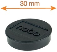 Aimant Nobo 30mm noir 4 pièces 4 Stuk-4