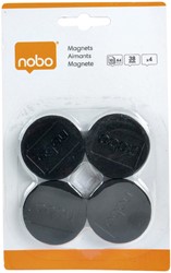 Aimant Nobo 38mm noir 4 pièces 4 Stuk