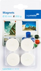 Aimant Legamaster 30mm 850g blanc 4 pièces 4 Stuk