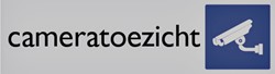 Plaque d'information pictogramme 'Cameratoezicht' 165x44mm 1 Stuk